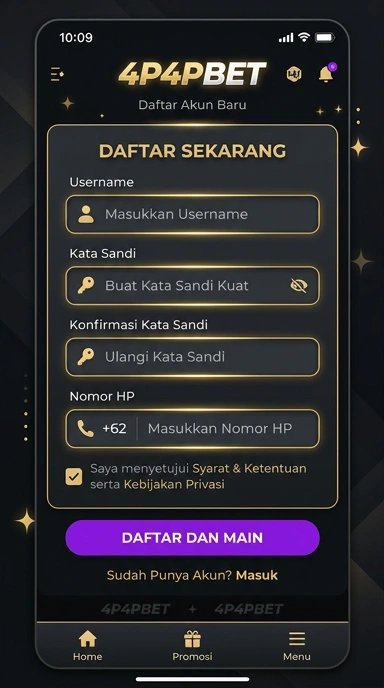 Panduan Lengkap Registrasi Akun 4p4pbet