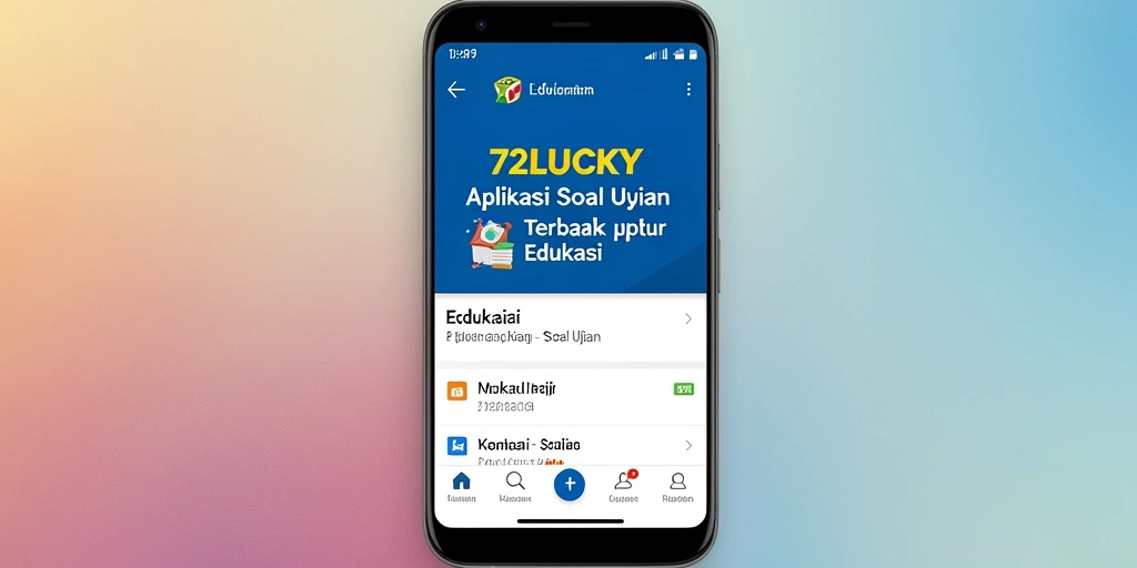 Antarmuka aplikasi 72LUCKY yang intuitif dan mudah digunakan.