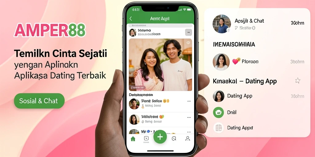 Tampilan antarmuka AMPER88 yang modern dan intuitif untuk dating.