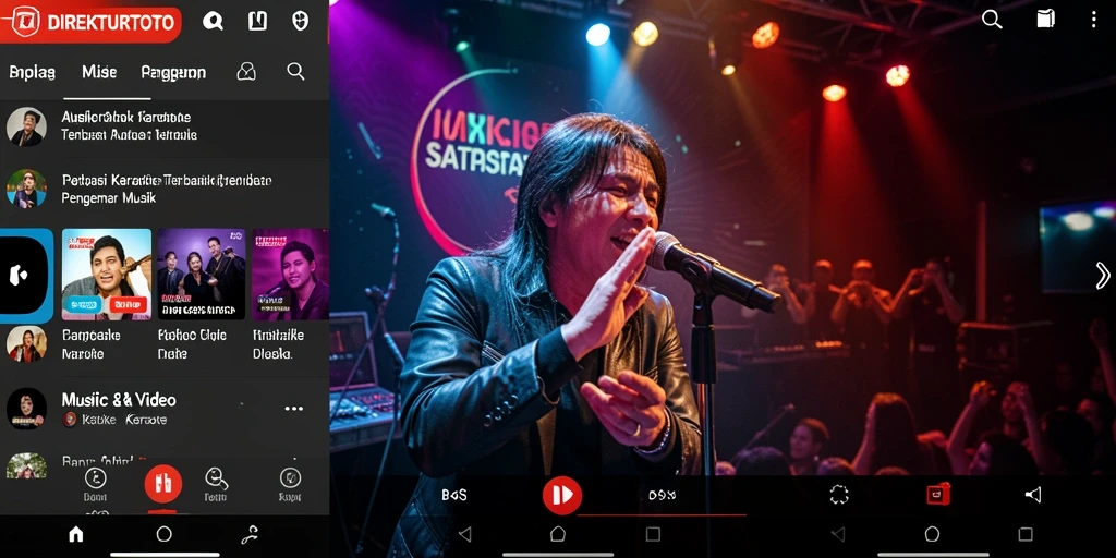 Antarmuka aplikasi Karaoke DIREKTURTOTO yang menarik dan interaktif.