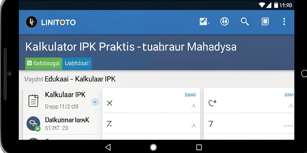 Antarmuka sederhana dan mudah digunakan untuk menghitung IPK.