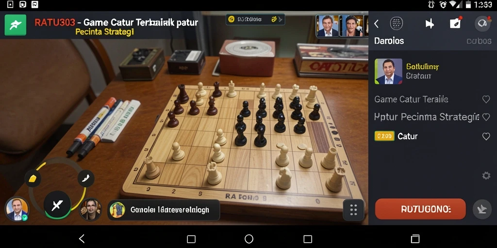 Screenshot utama RATU303 menunjukkan permainan Catur yang menarik dan interaktif.